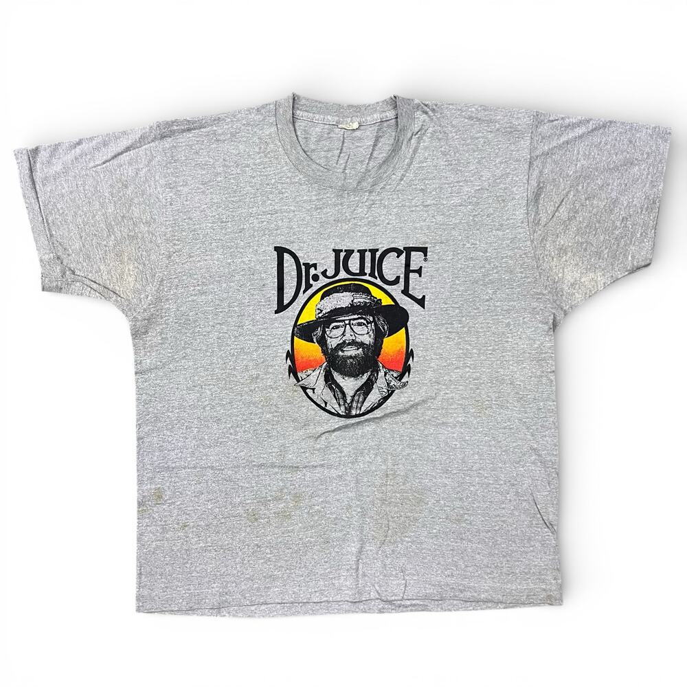Vintage Dr Juice Fishing Powerful Magic T Shirt Nature Screen Stars USA XL Gray
